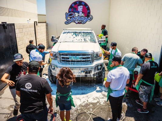 Washing a Truck at Detail Garage