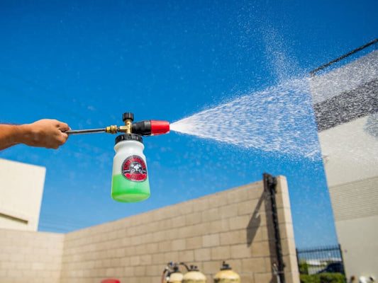 Foam Cannon Spraying Soap