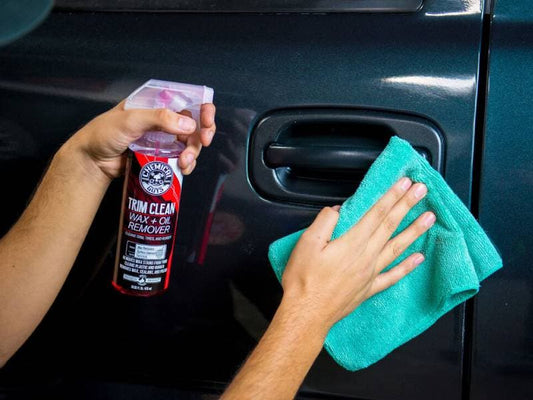 Car Door Being Cleaned