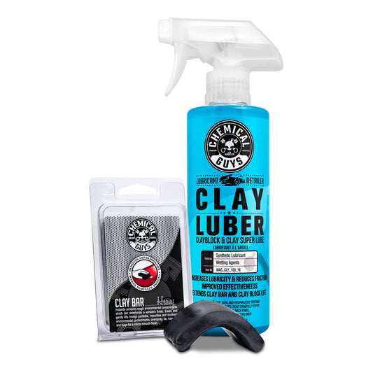 Heavy Duty Clay Bar & Luber Synthetic Lubricant Kit Bundle