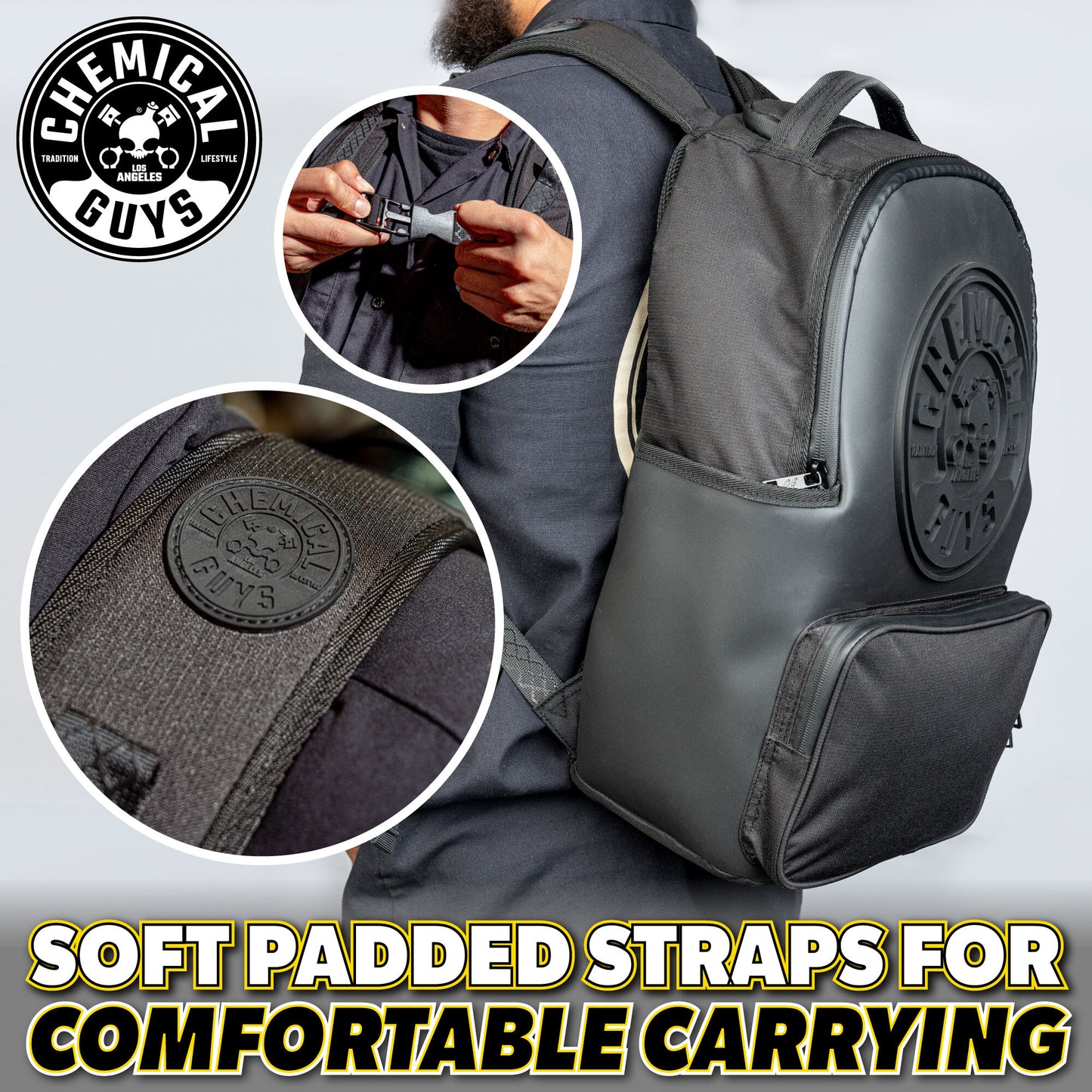 Legacy Stealth Multipurpose Backpack for Travel, Work, School, & Detailing with Laptop Sleeve