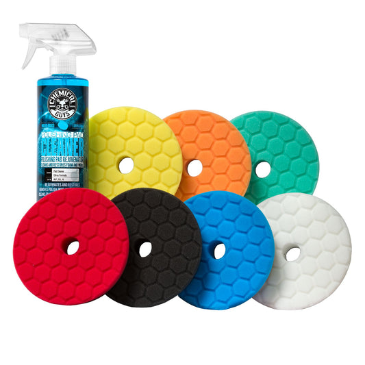 Detail and Polish 6.5" Buffing Pad Variety Pack w/Polishing Pad Cleaner