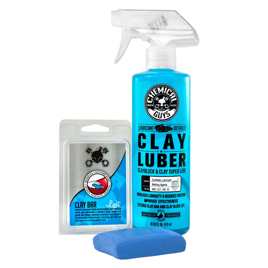 Light Duty Clay Bar & Luber Synthetic Lubricant Kit Bundle