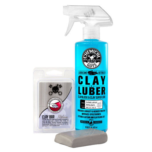 Medium Duty Clay Bar & Luber Synthetic Lubricant Kit Bundle