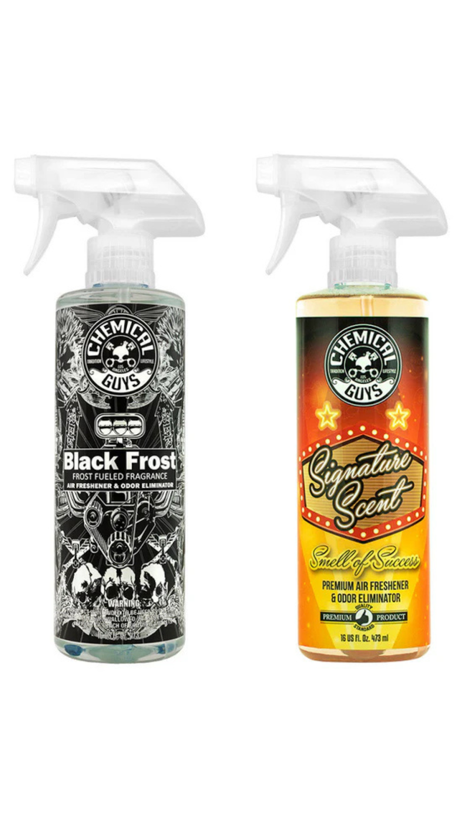Chemical Guys’ Black Frost and Signature Scent air freshener for cars
