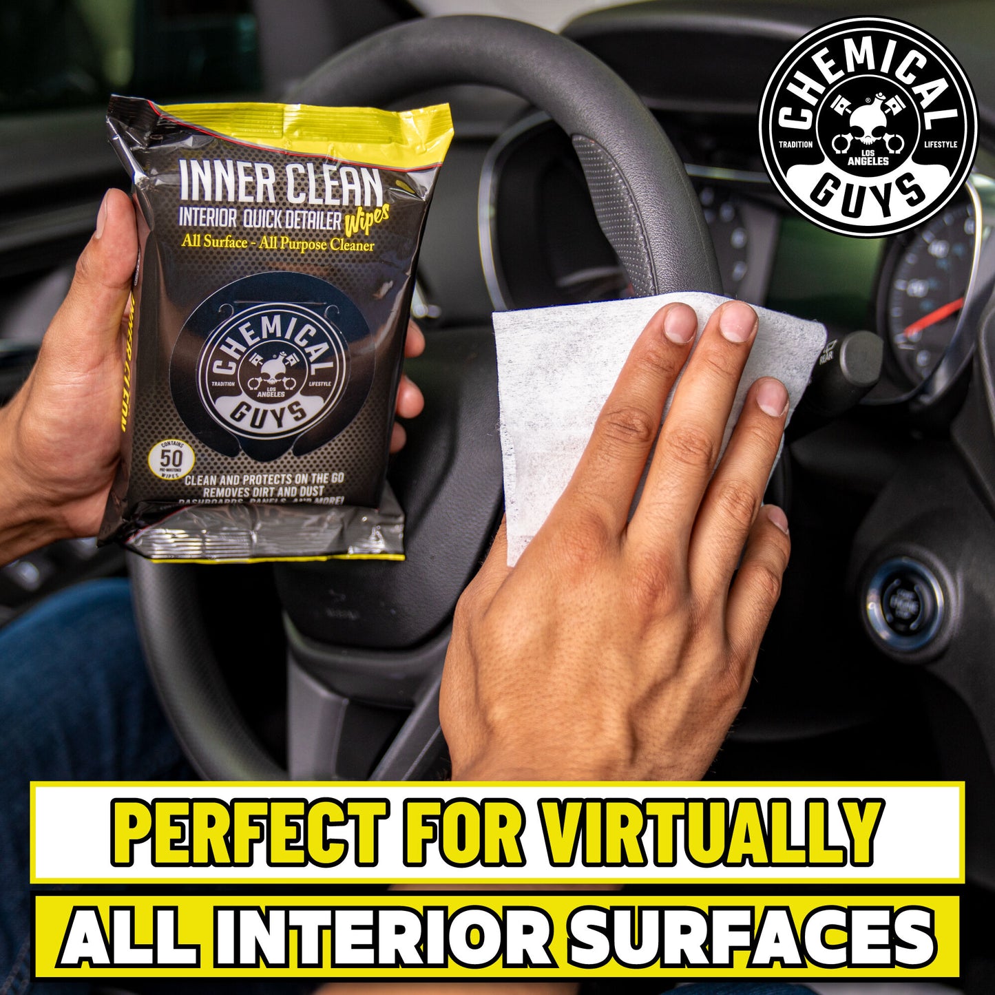 Inner Clean Interior Quick Detailer & Protectant Car Wipes