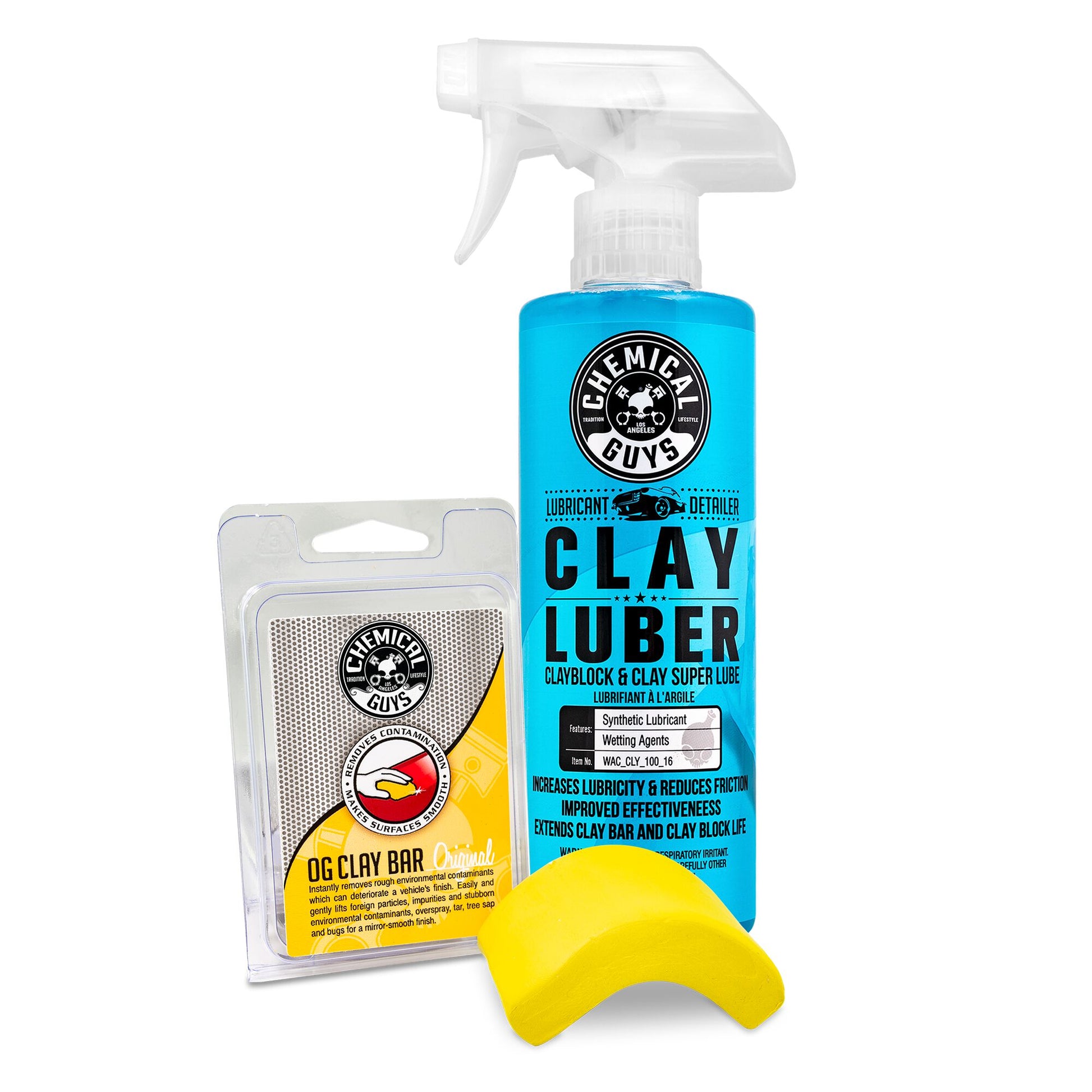 OG Clay Bar & Luber Synthetic Lubricant Kit, Light/Medium Duty