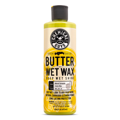 Bottle of Chemical Guys Butter Wet Wax carnauba cream wax