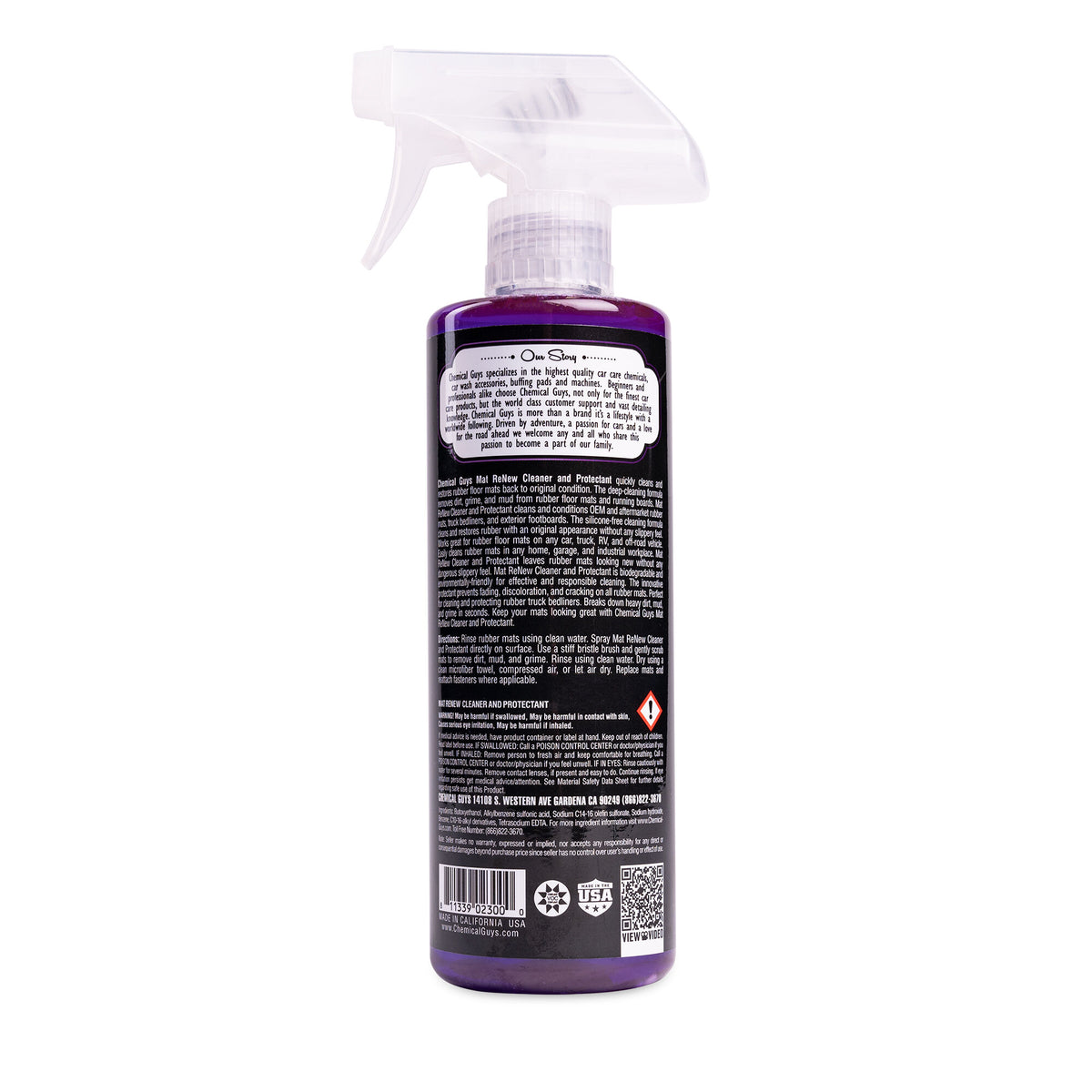 Sticker Mat Cleaner Mat ReNew Rubber + Vinyl Floor Mat Cleaner and Protectant | Chemical Guys