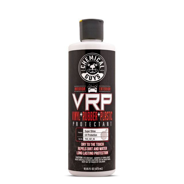 16 oz bottle of Chemical Guys VRP vinyl, rubber and plastic dressing