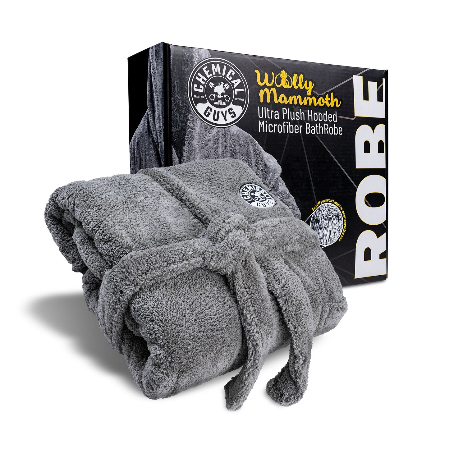 Woolly Mammoth Ultra Plush Hooded Microfiber Bath Robe