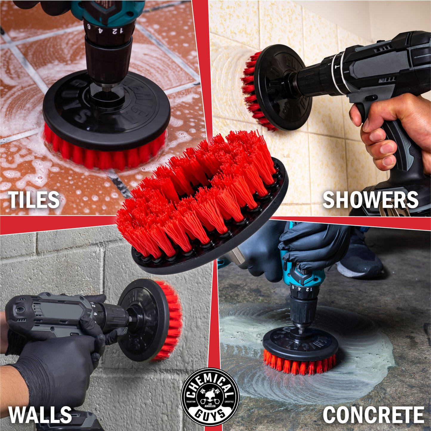 Chemical Guys Spinner Multi-Surface Drill Brush Heavy Duty