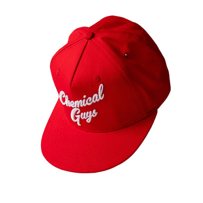 Snap-It-Back Red Script Hat