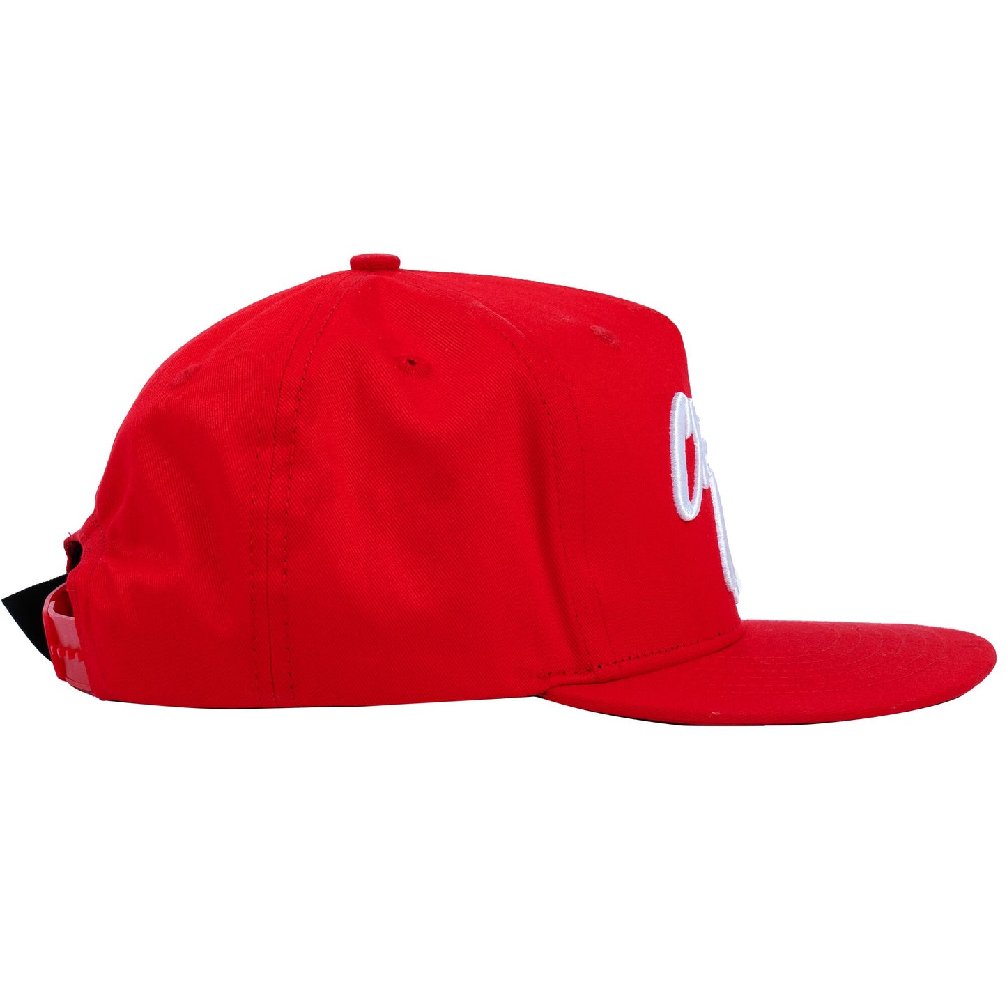 Snap-It-Back Red Script Hat