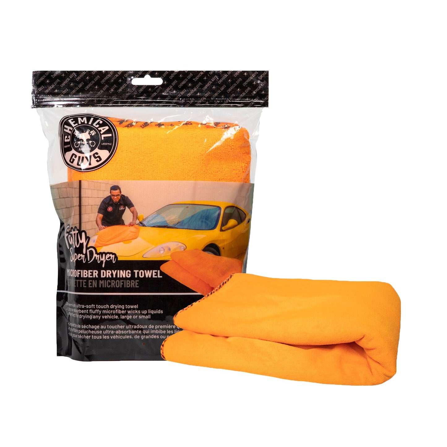 Fatty Super Dryer Microfiber Drying Towel (Orange 25 x 34)