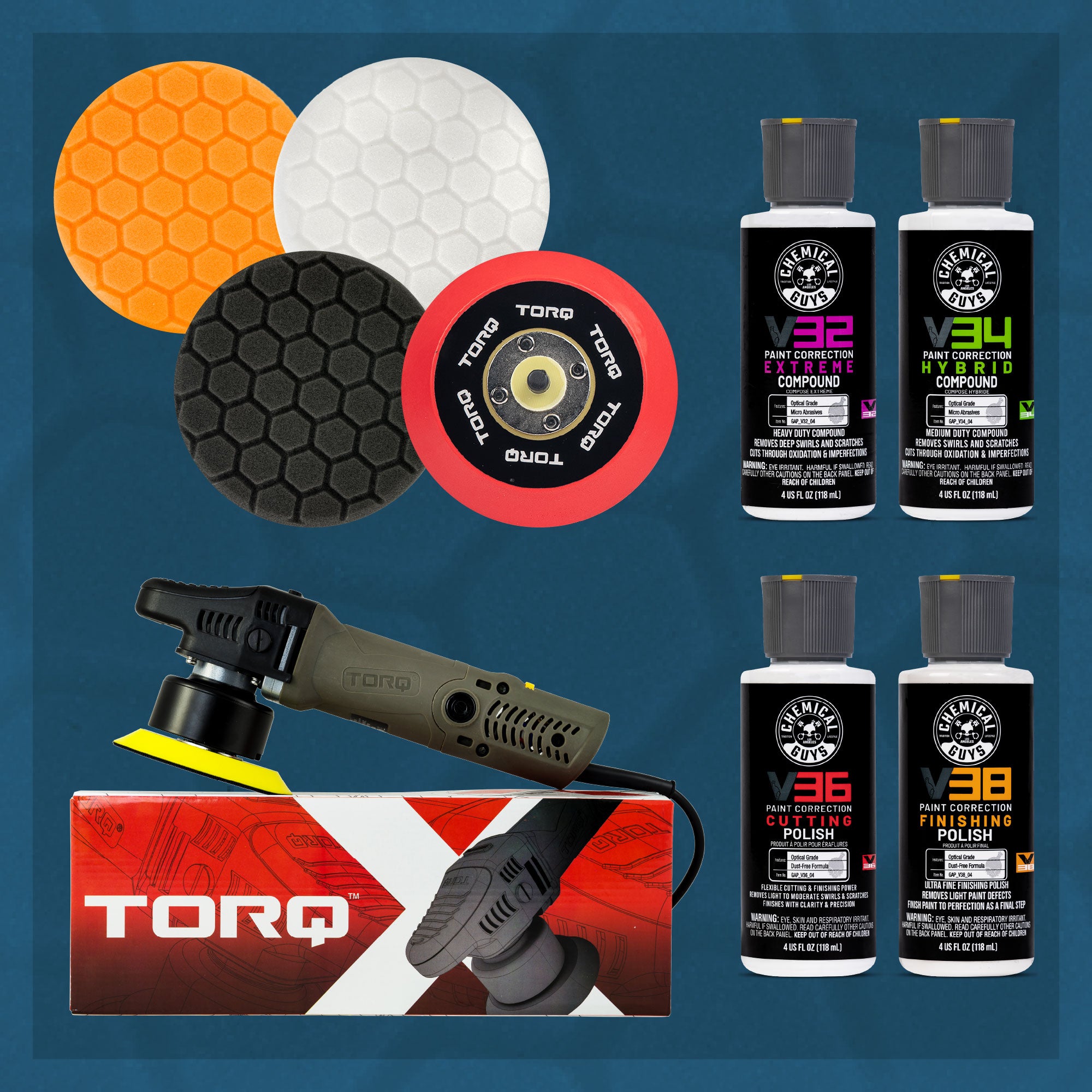 TORQX Random Orbital Polisher Kit | Chemical Guys