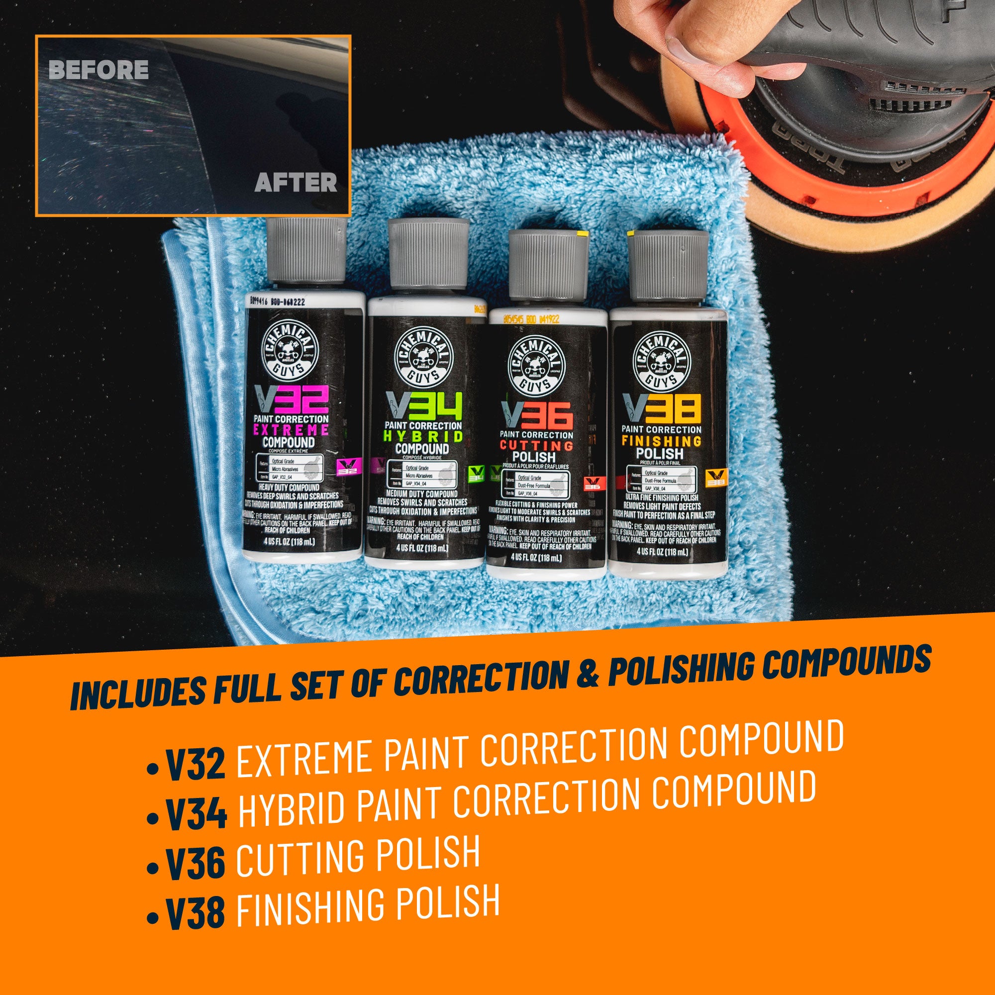 TORQX Random Orbital Polisher Kit | Chemical Guys