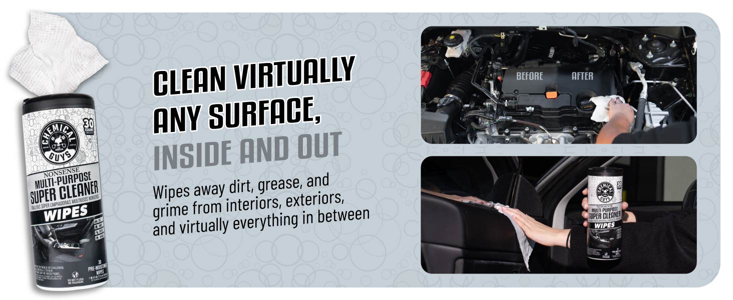 Nonsense Multi-Purpose Super Cleaner Canister Wipes | Chemical Guys