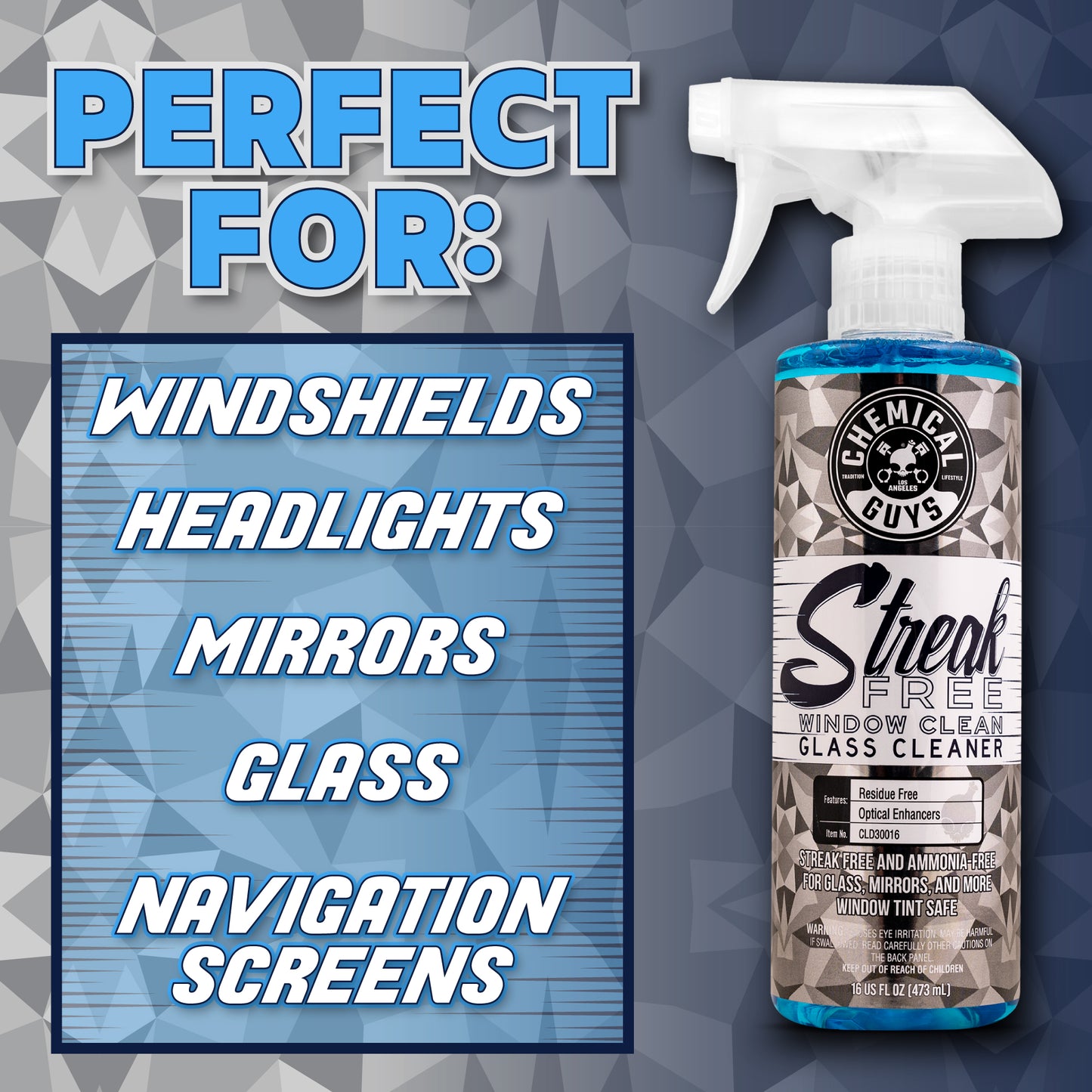 Streak Free Window Glass Cleaner