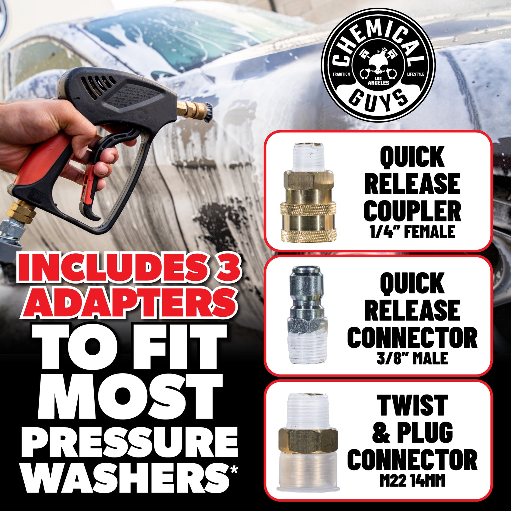 TORQ Snubby Pressure Washer Gun Foam Cannon Attachment Chemical Guys