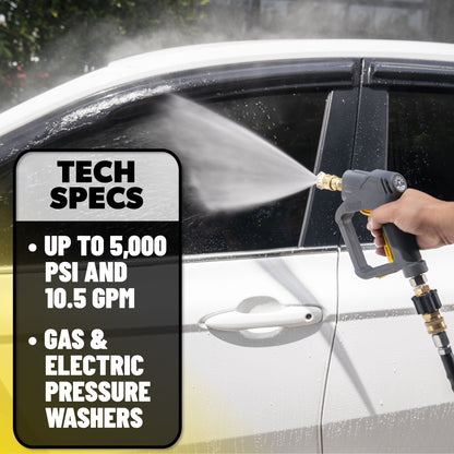 TORQ Snubby Pressure Washer Gun - Foam Cannon Attachment