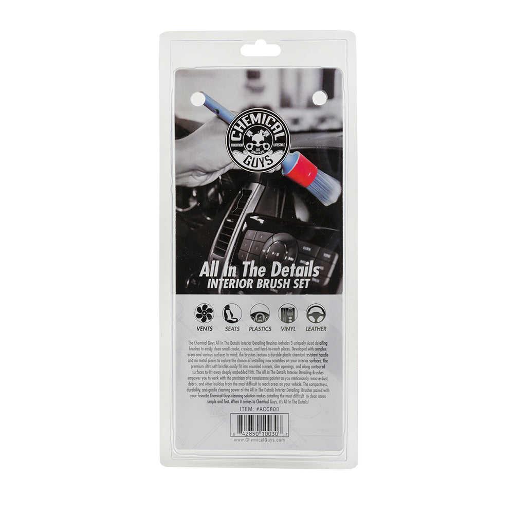 All In The Details Interior Detailing Brushes (3 Pack)