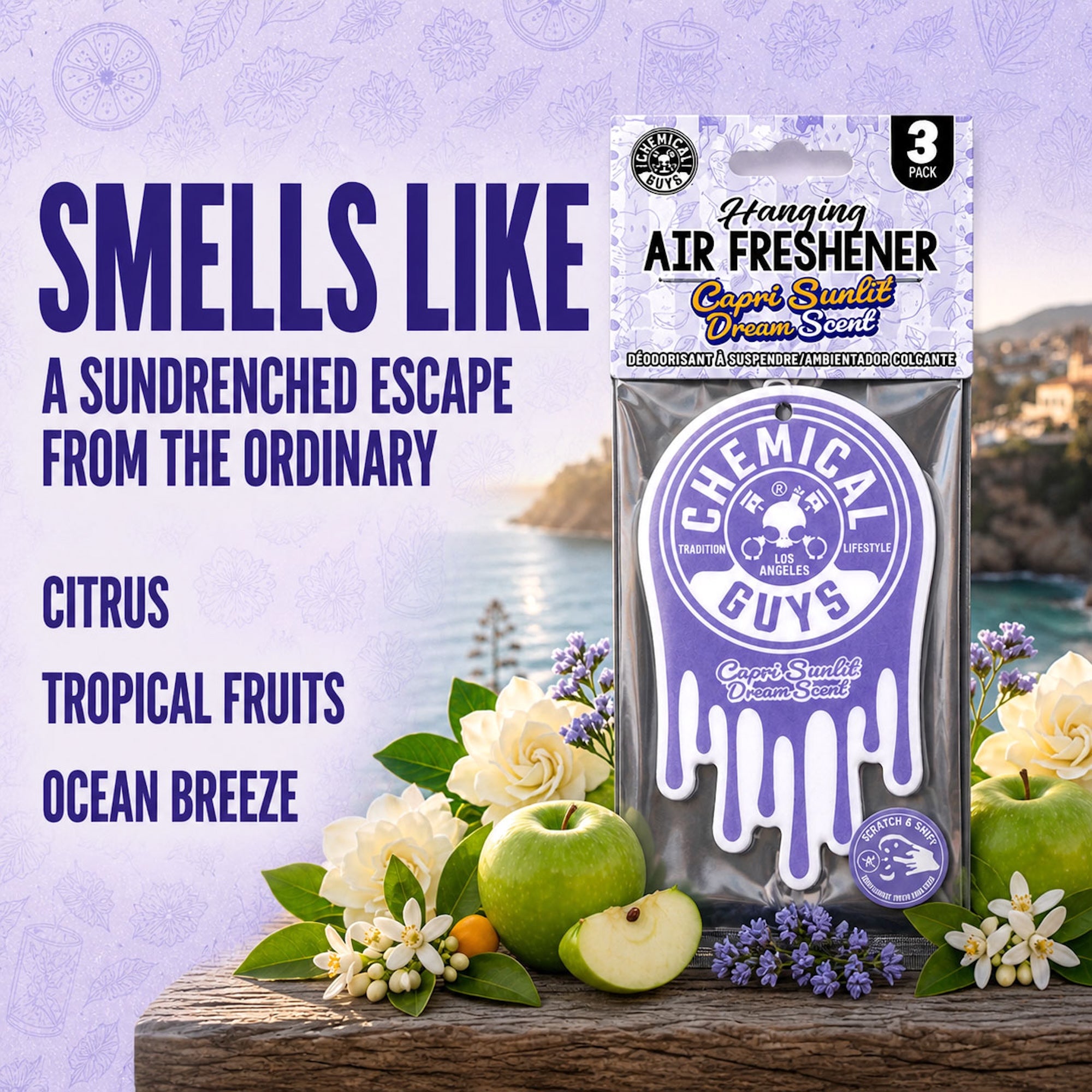 Capri Sunlit Dream Hanging Air Freshener | Chemical Guys