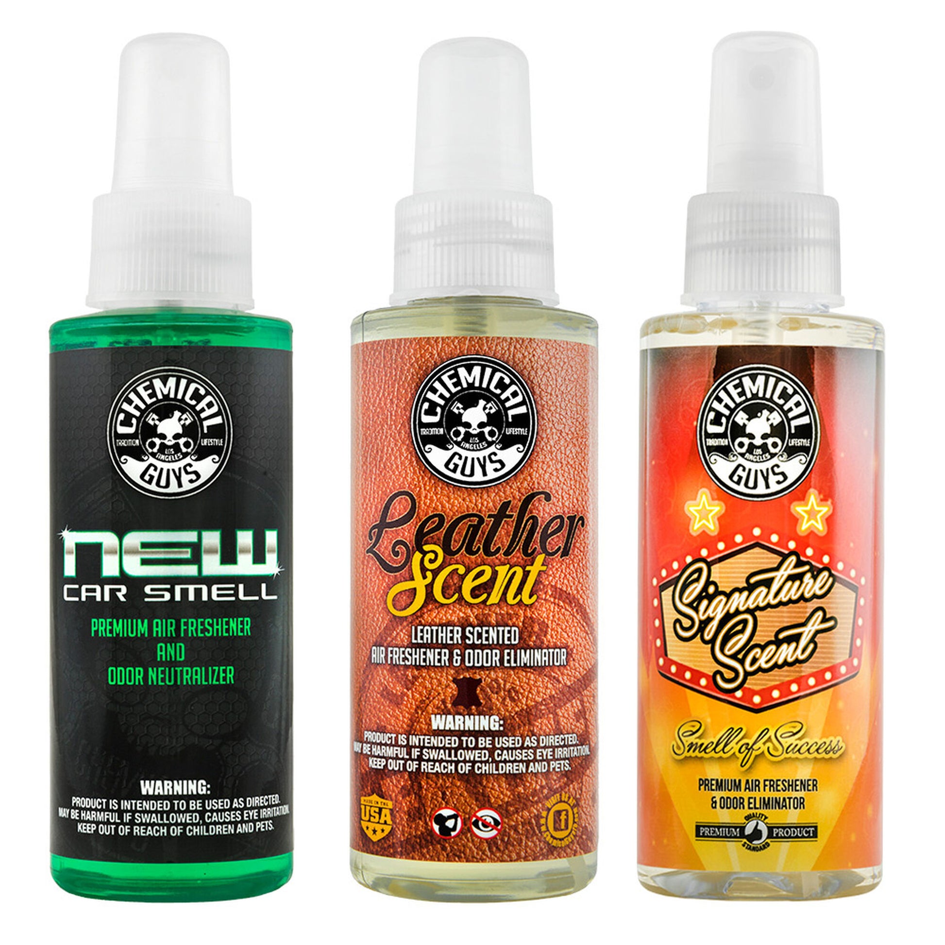 New Car Scent & Leather Scent & Signature Scent Kit Chemical Guys