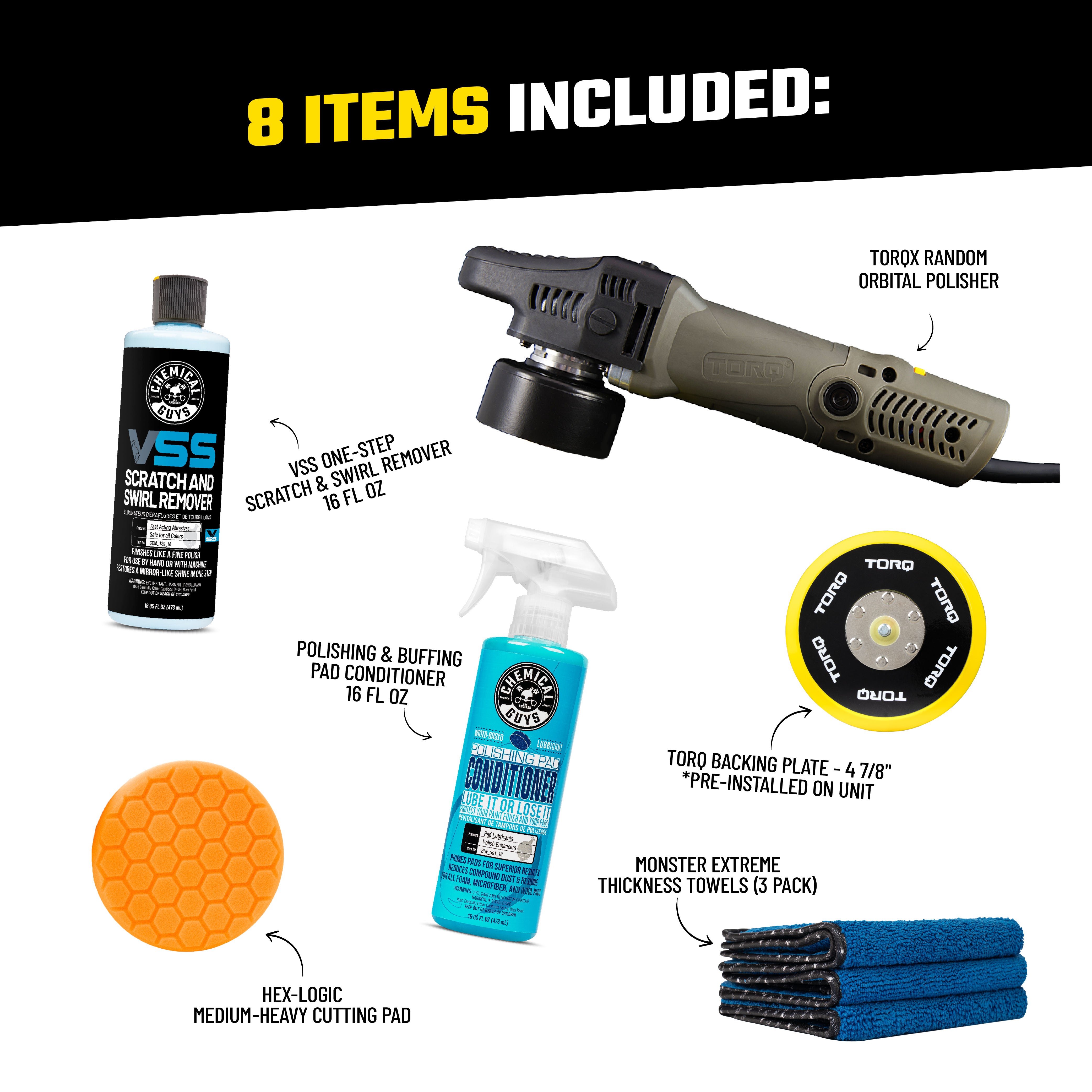 Beginner 1 Step Orbital Car Polisher Deluxe Kit | Chemical Guys