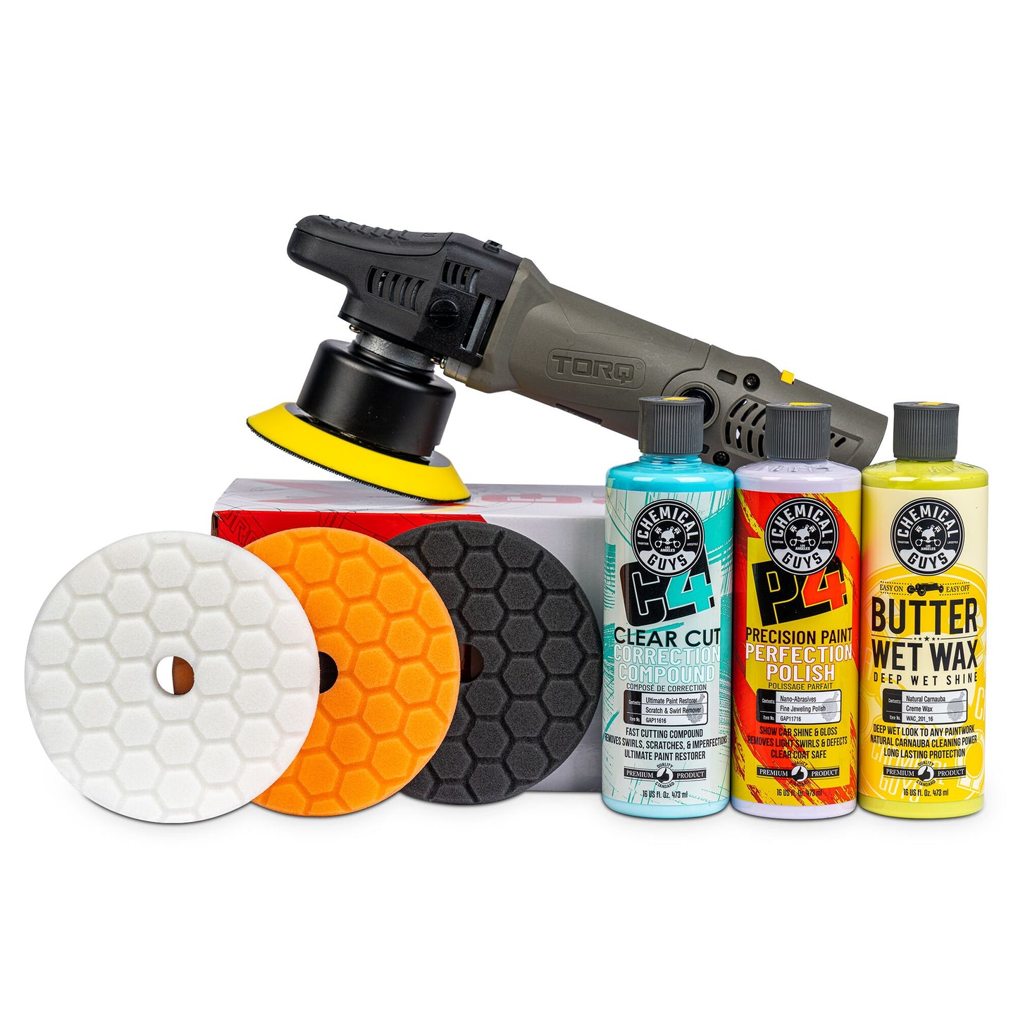 TORQX Random Orbital Polisher Cut & Polish Kit Chemical Guys