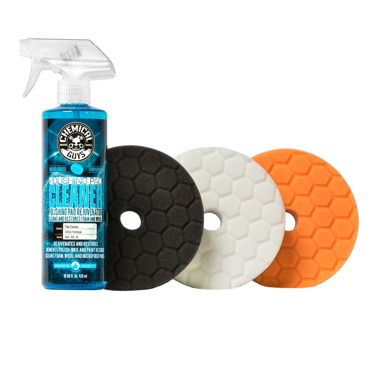 Buffing Pad Sampler Kit w/Polishing Pad Cleaner