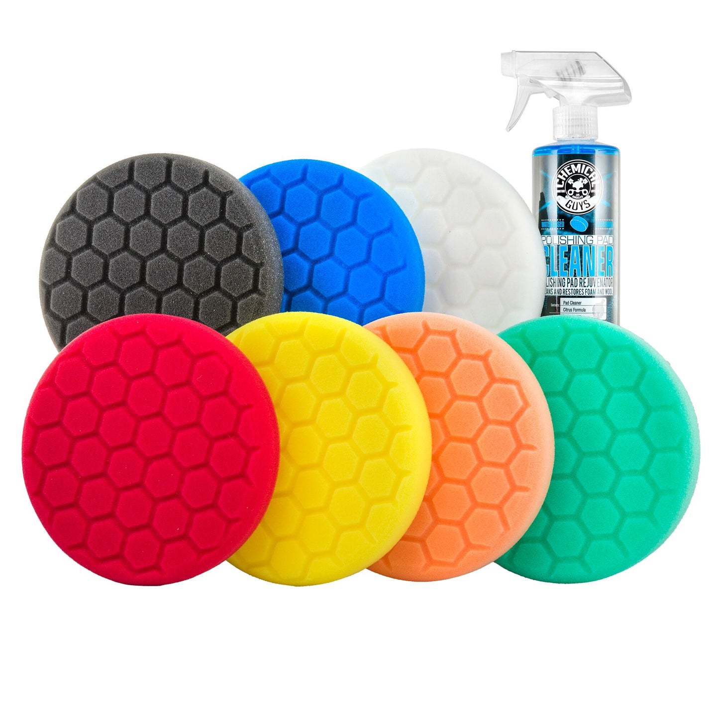 Hex-Logic 6.5" Best of the Best Buffing Pads Everything Kit (8 Items)