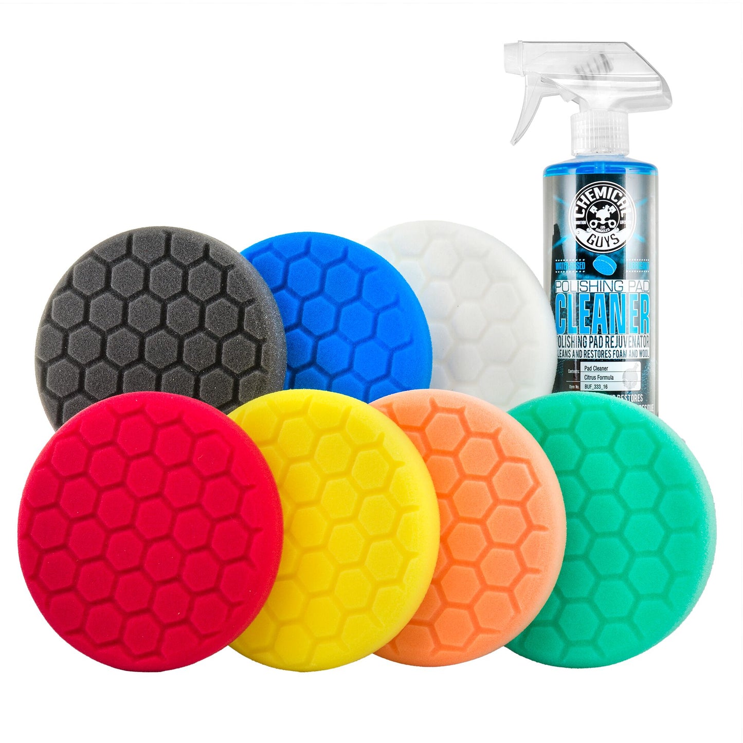 Hex-Logic 5.5" Best of the Best Buffing Pads Everything Kit (8 Items)