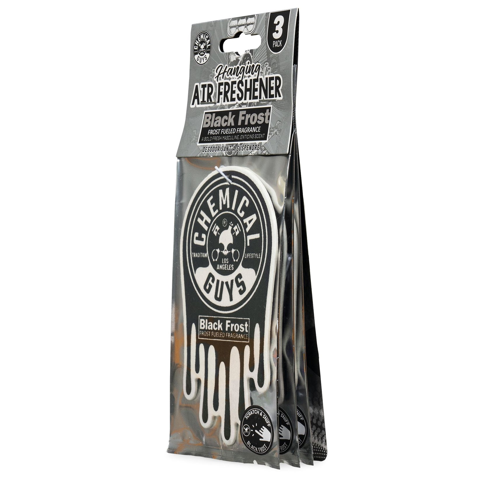 Black Frost Hanging Air Freshener Pack Chemical Guys black-frost-hanging-air-freshener-pack-chemical-guys