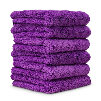 HAPPY ENDING EDGELESS MICROFIBER TOWELS, 16"X16" 6-PACK