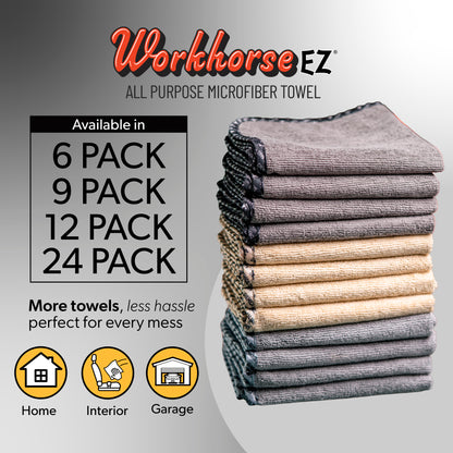 Multi-Colored Workhorse EZ All-Purpose Microfiber Towels