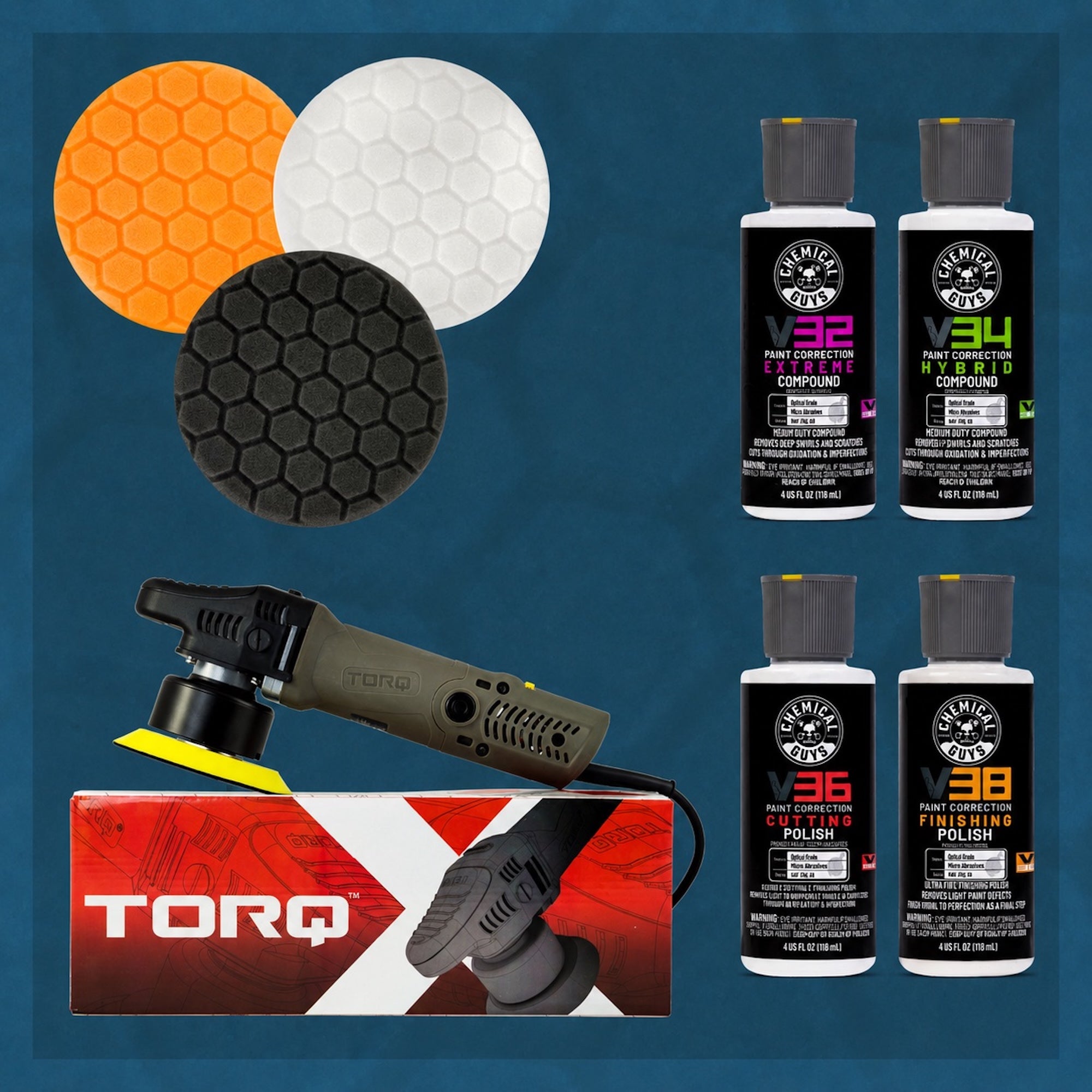TORQX Random Orbital Polisher Kit | Chemical Guys