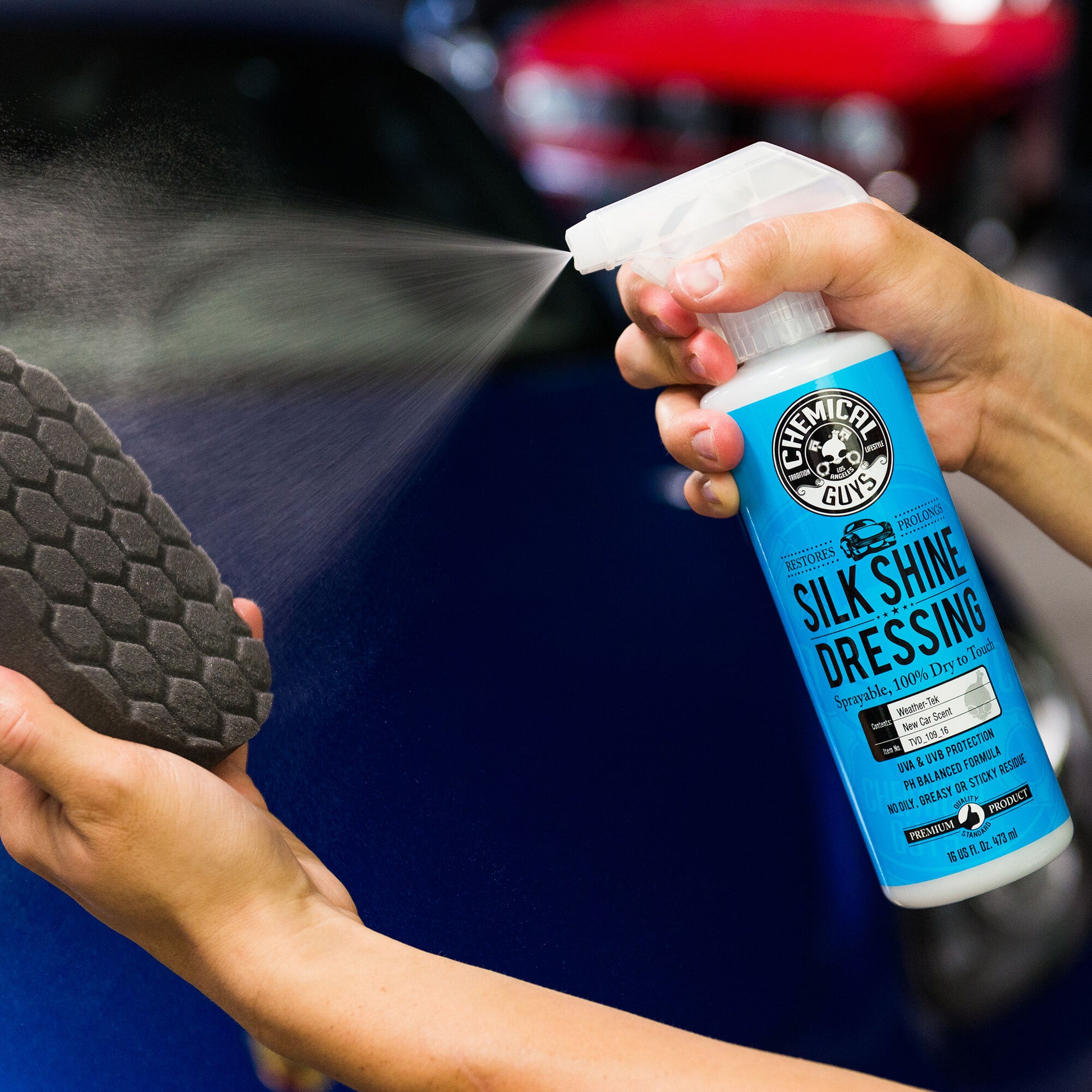 Chemical Guys TVD_109 Silk Shine Sprayable Dry-To-The-Touch Dressing and  Protectant for Tires, Trim, Vinyl, Plastic and More, Safe for Cars, Trucks