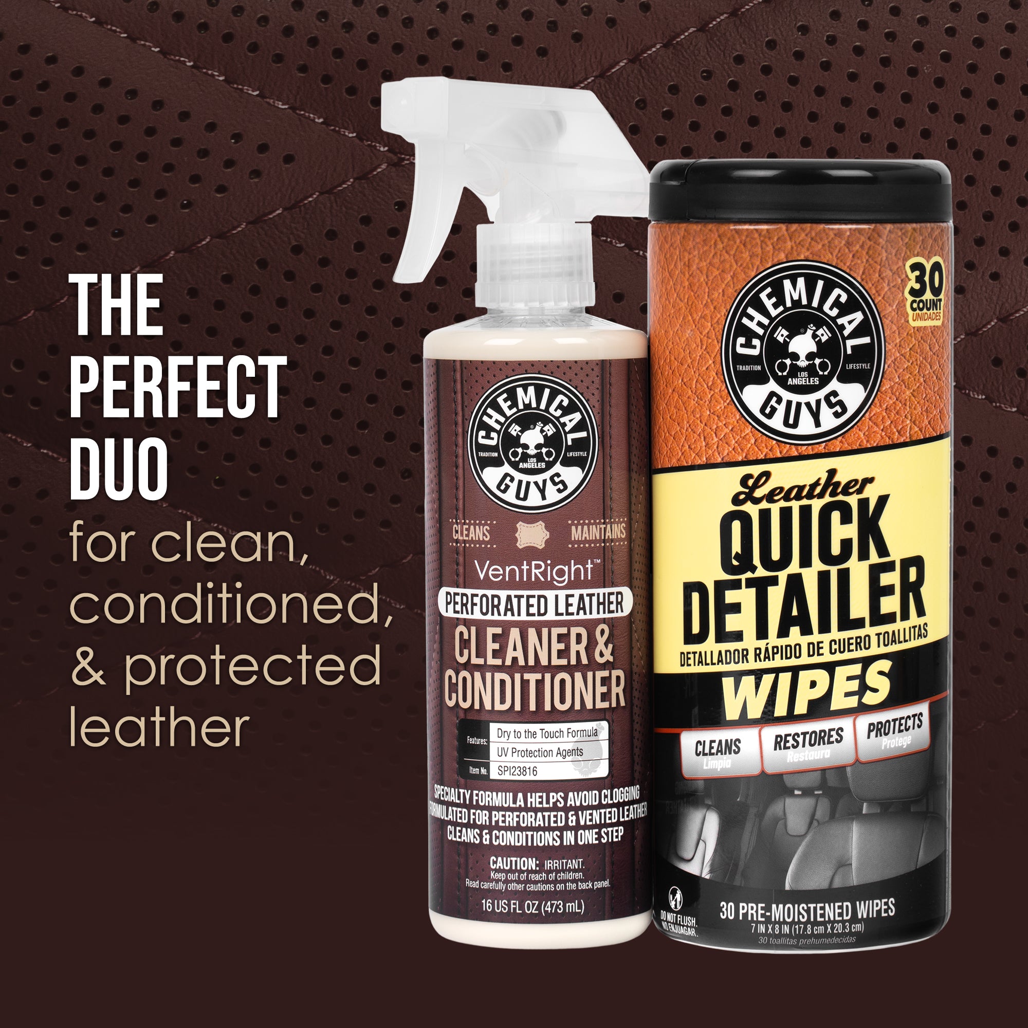 Perforated Leather Quick Detail Kit | Chemical Guys