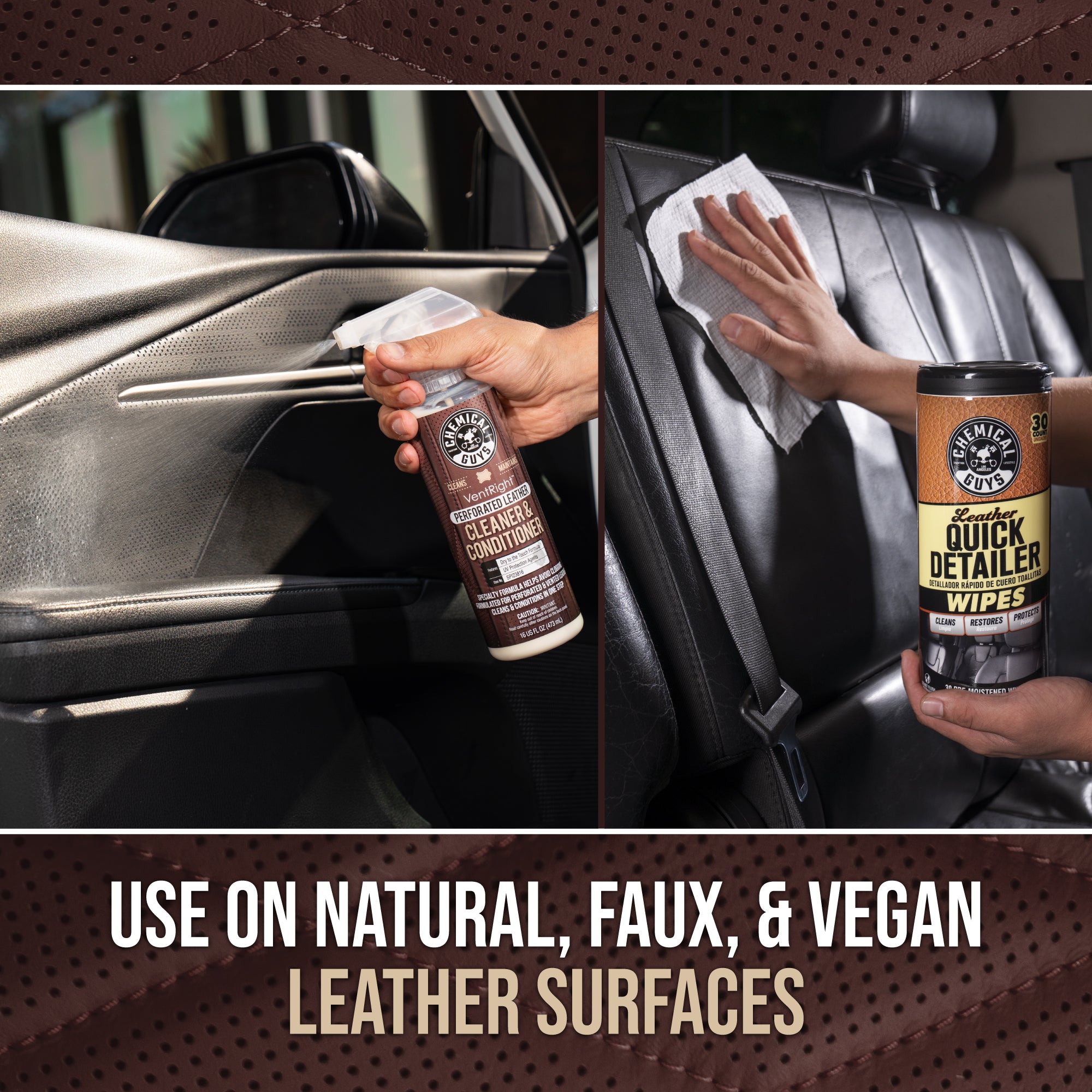 Perforated Leather Quick Detail Kit | Chemical Guys