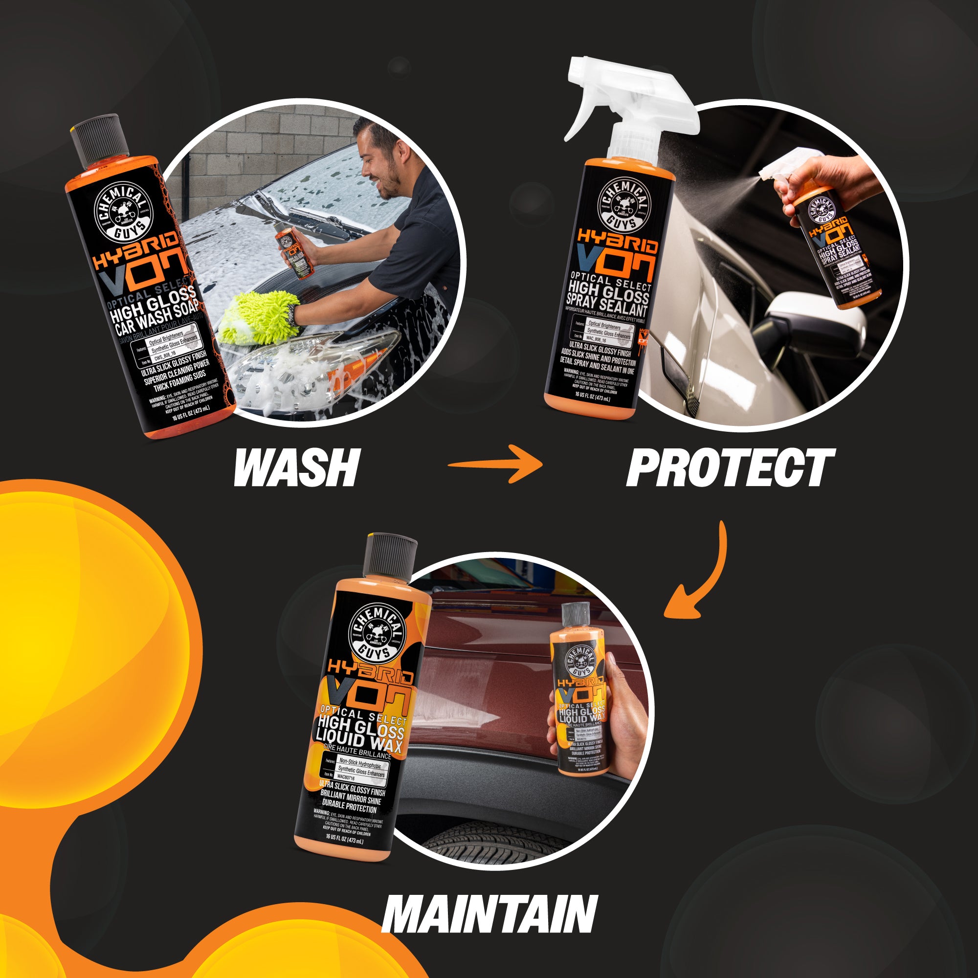 Hybrid V07 Optical Select Wash, Wax & Sealant Bundle | Chemical Guys