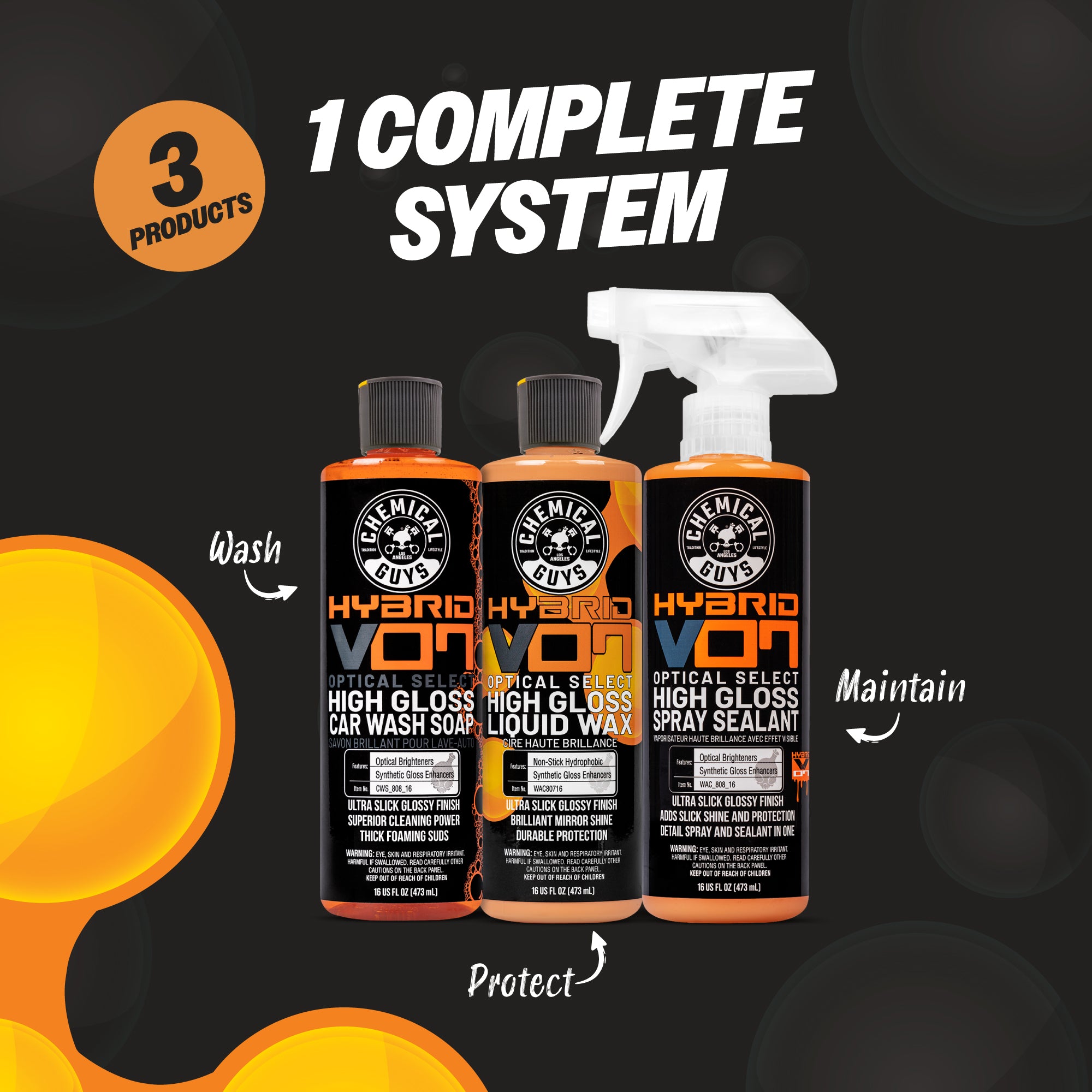 Hybrid V07 Optical Select Wash, Wax & Sealant Bundle | Chemical Guys