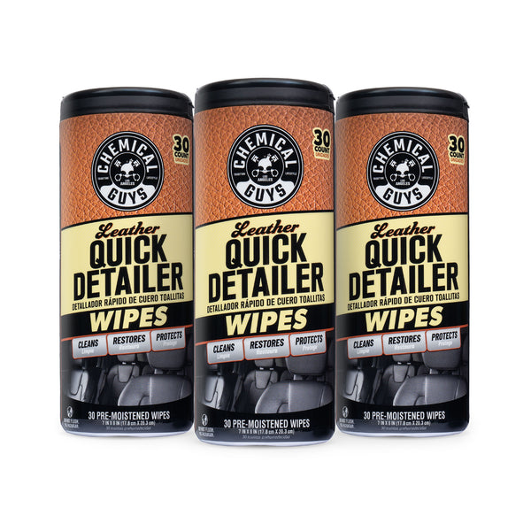 Leather Quick Detailer Wipes 3-Pack Kit | Chemical Guys