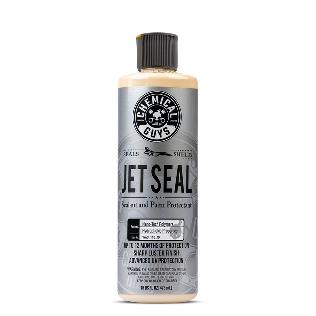 Bottle of Chemical Guys JetSeal sealant and paint protectant